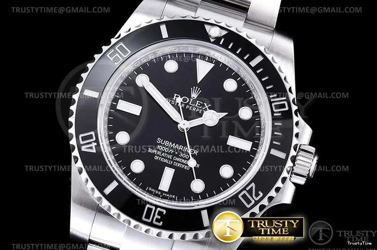 0814 ROLSUB0281 – Submariner 114060 904L SS SS Blk V10 Noob SA WaterResistant 1036